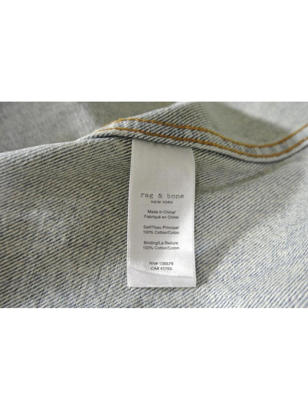 NEW, Rag and Bone Laney Denim Mini Dress in Denim Blue Sz 14 #MD1599 - Picture 8 of 8